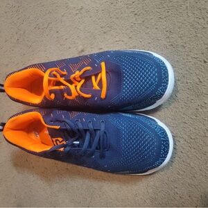Navy and Orange Athletic Sneakers